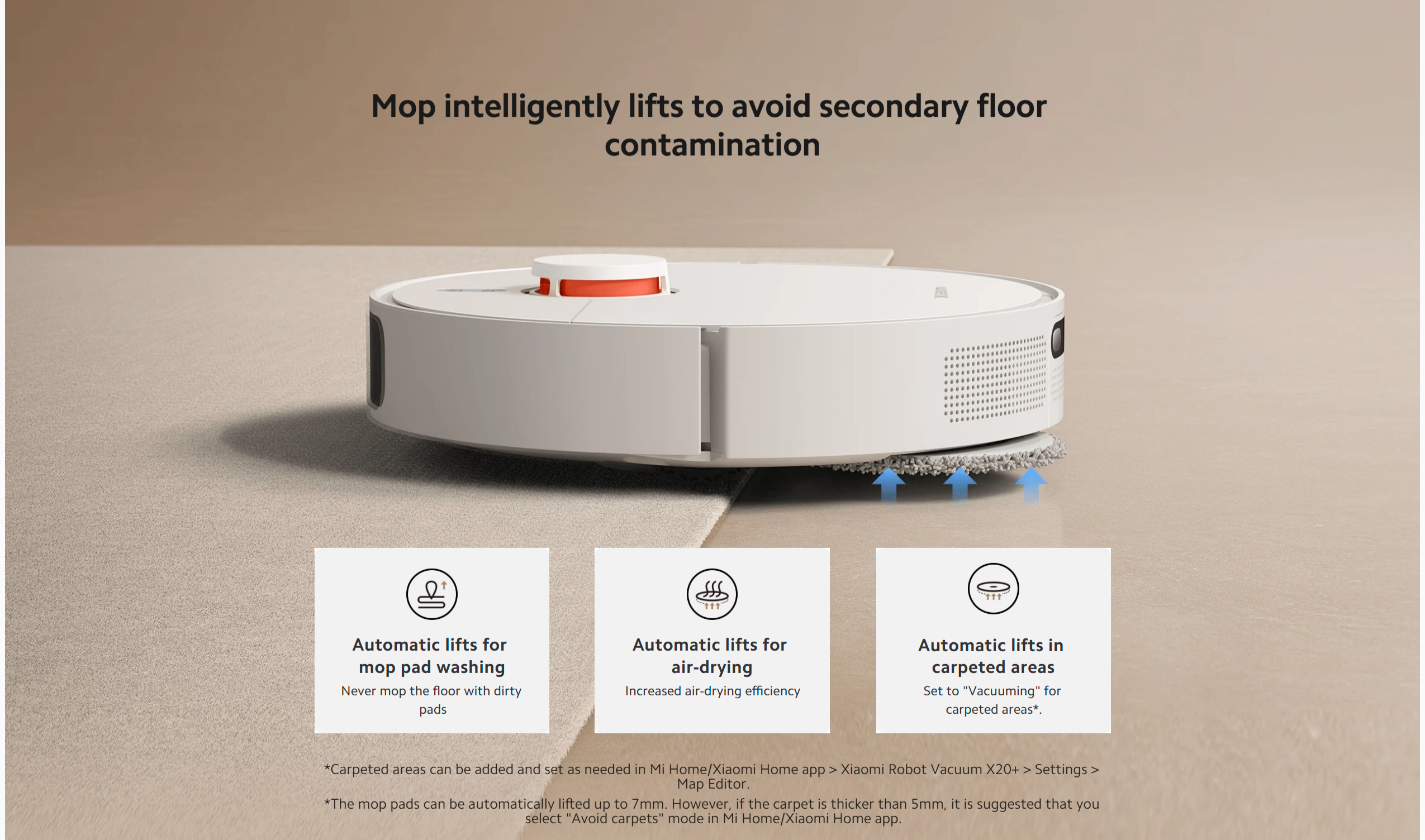 Xiaomi Robot Vacuum X20+ 5 Rugas Xiaomi Robot Vacuum X20+