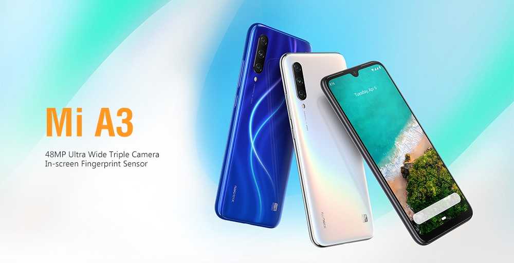 Xiaomi Mi A3 Phablet 4G de 6.088 pulgadas Android One Snapdragon 665 Octa Core 4GB RAM 128GB ROM 48.0MP + 8.0MP + 2.0MP Cámara Trasera 4030mAh Batería - Azul Xiaomi Mi A3 4G Smartphone 4GB RAM 128GB ROM Wholesale
