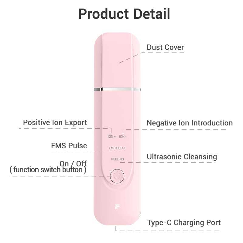 InFace Ultrasonic Facial Skin Scrubber Ion Deep Face Cleaning