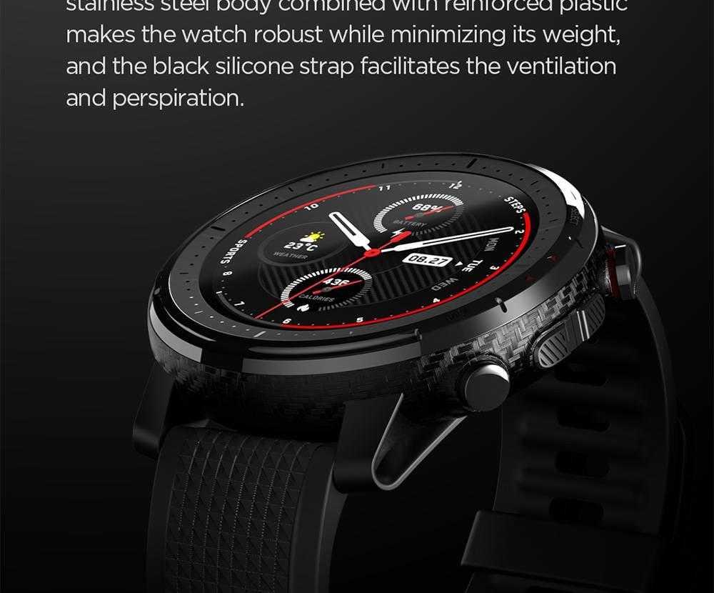 Amazfit Stratos 3 GPS Smartwatch 14-day Battery 19 Modes Sports Watch 5 ATM Waterproof Bluetooth Music Play Heart Rate (14)