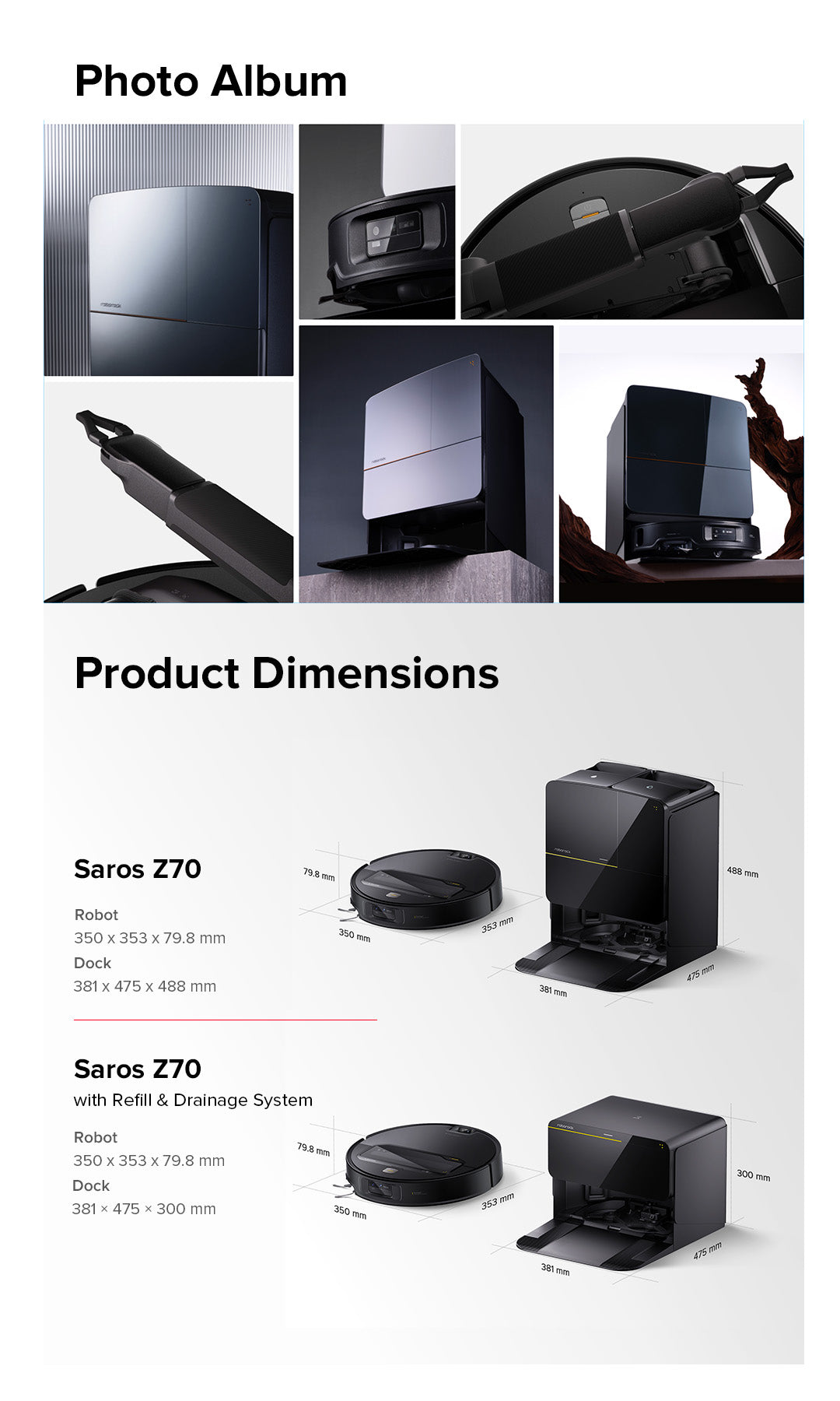 Roborock Saros Z70 Robotic Vacuum