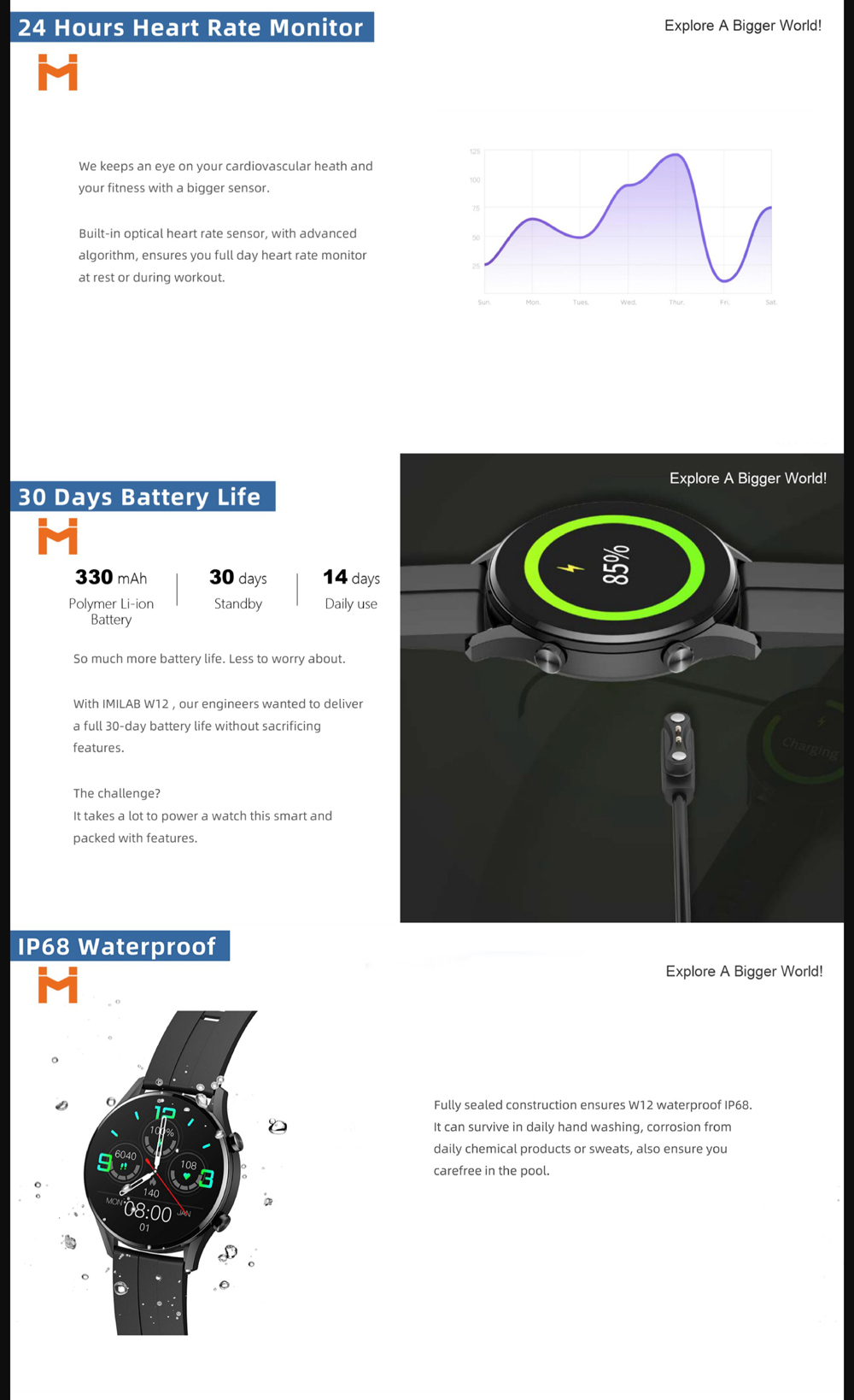 IMILAB Smart Watch W12