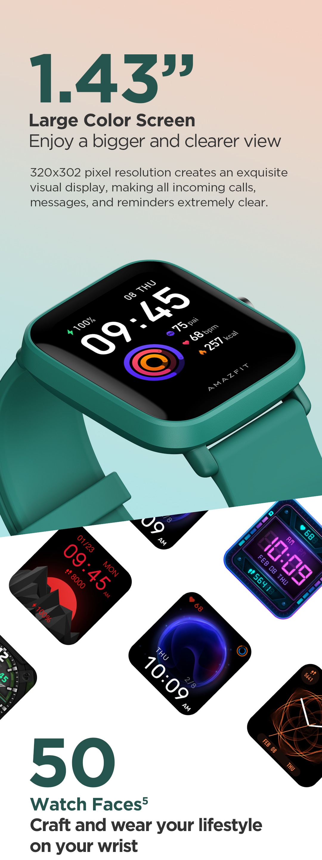 Amazfit Bip U Pro Smartwatch