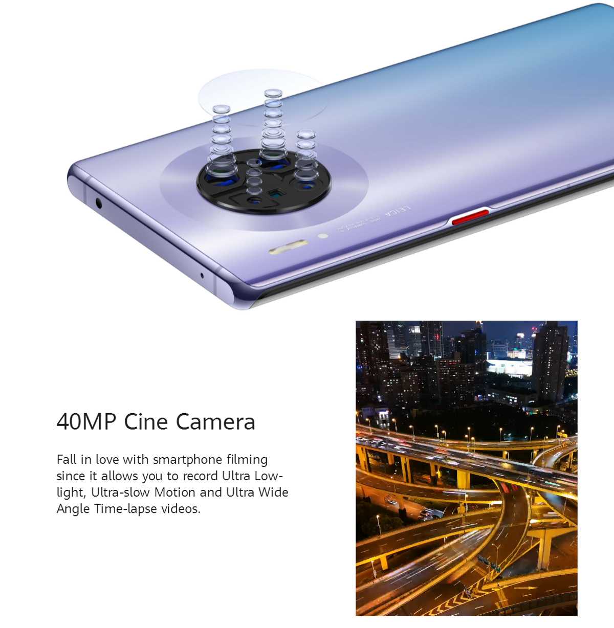 华为Mate 30 Pro 5G版本6.53英寸40MP四方后置摄像头8GB 256GB NFC 4500mAh无线充电麒麟990 5G八核Core 5G智能手机 Huawei Mate 30 Pro