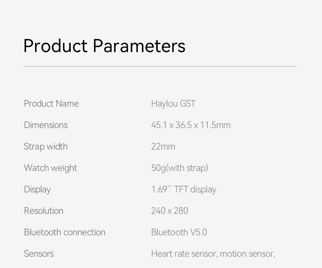 Haylou GST Smartwatch