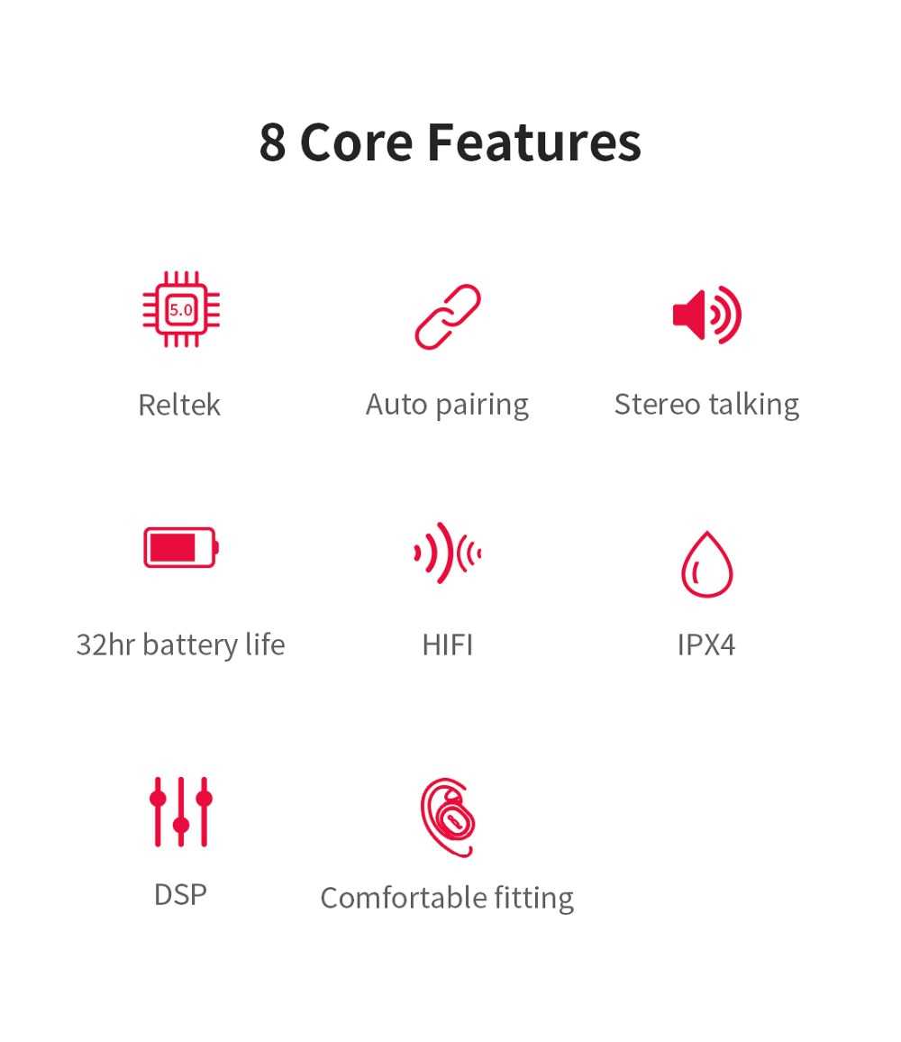 QCY T1 New TWS Bluetooth v5.0 Earphones Wholesale