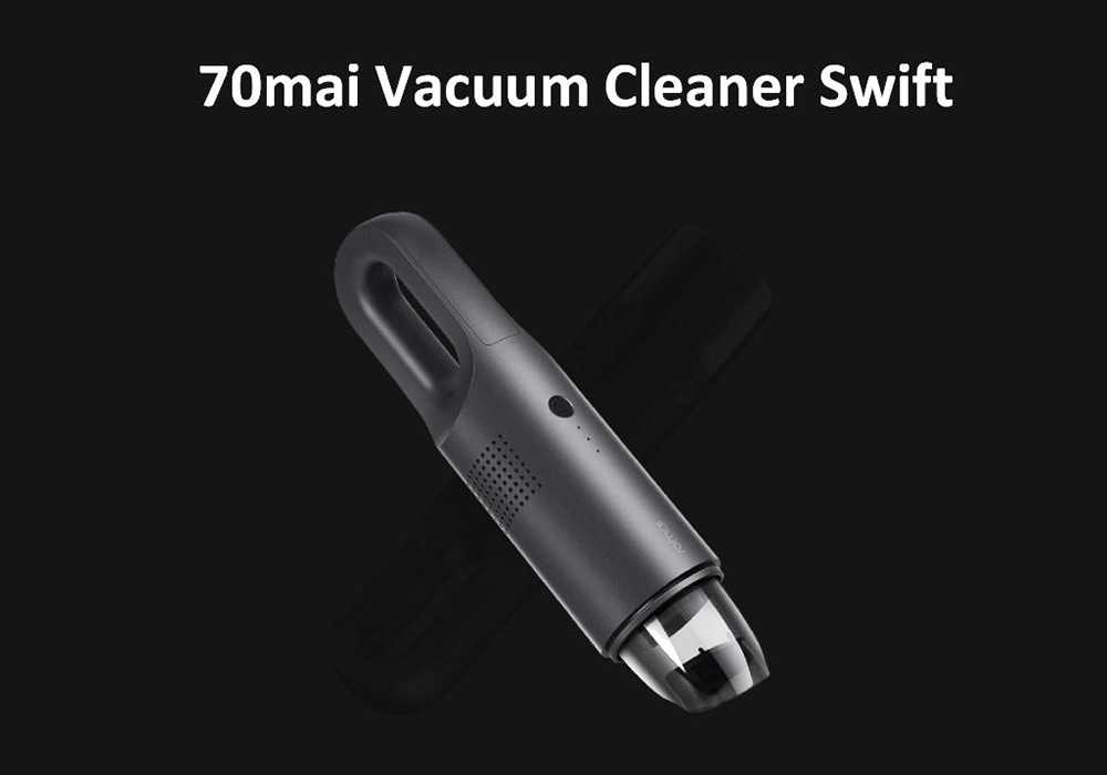 70mai Swift Handheld Vacuum Cleaner Wireless 5kPa Suction Car Cleaner International Version (Xiaomi Ecosystem Product) - Black