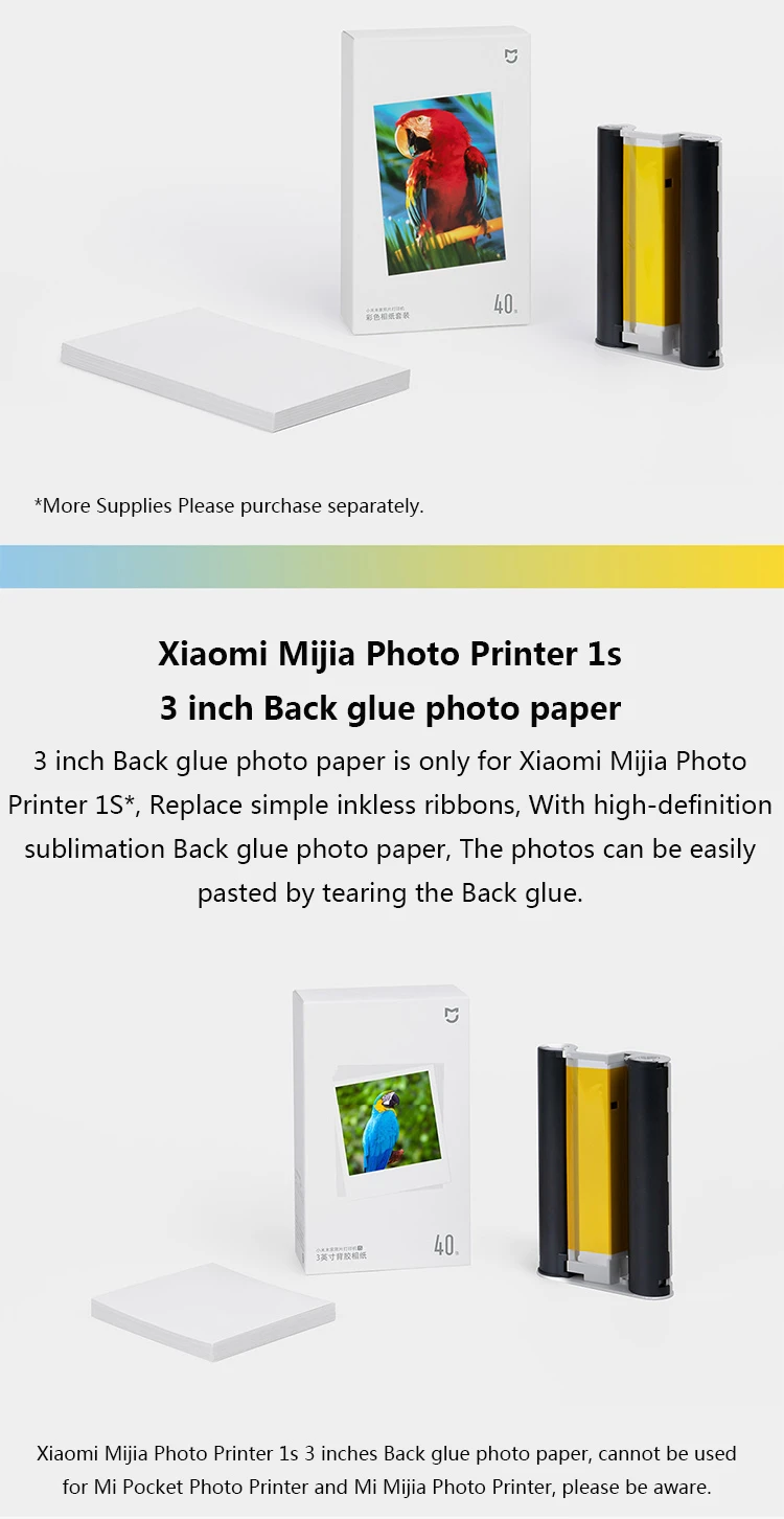 Xiaomi Instant Photo Printer 1S Set